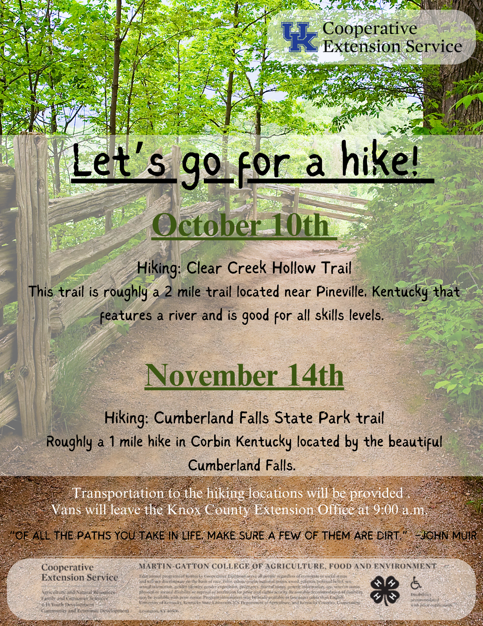 Hiking flyer 